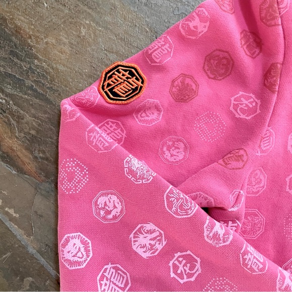 Li-Ning•NWT•S•Hot Pink•Full-Zip Fleece Hoodie•Embroidered Patches + Sleeve Cuff - Picture 8 of 16